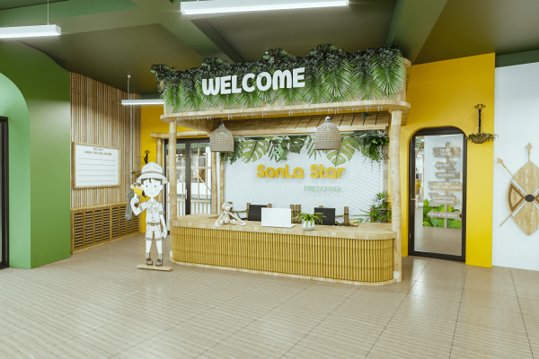 Chủ đề thiết kế ‘Summer vibe’ trong không gian trường mầm non