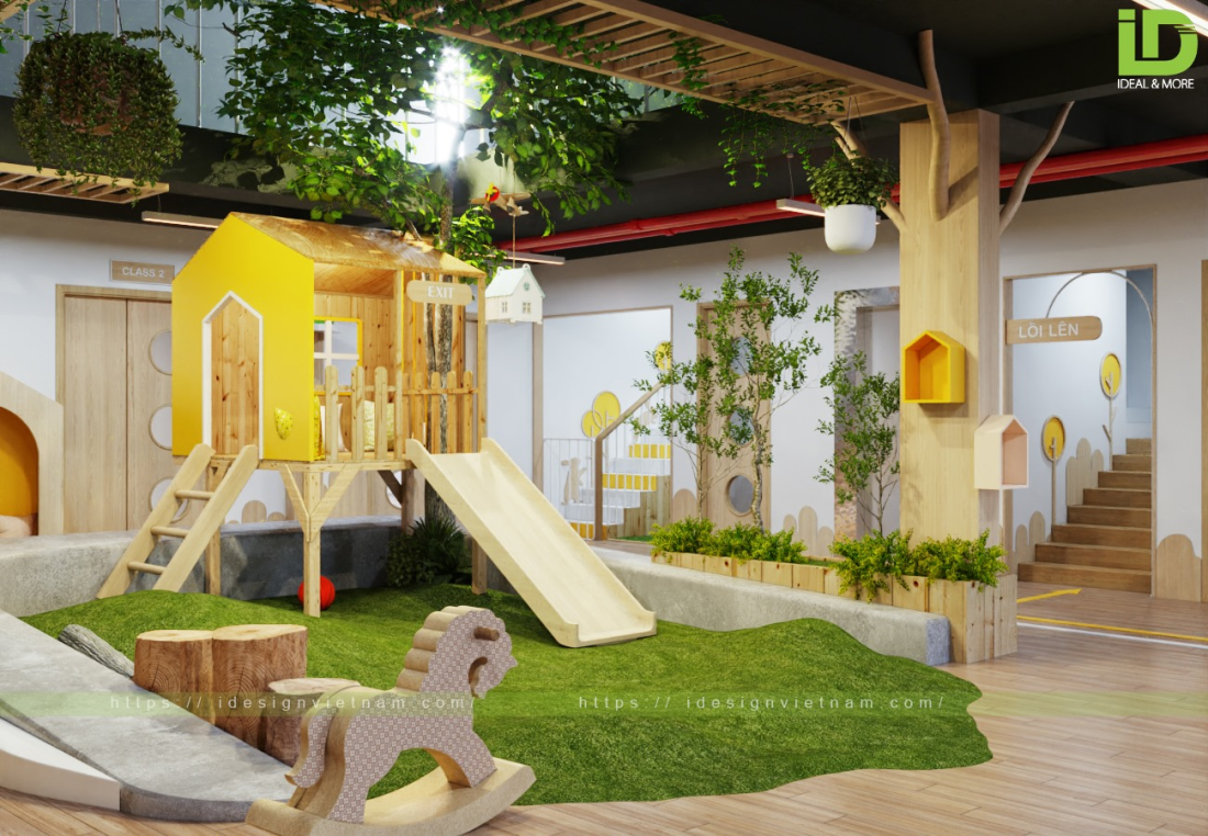Tổng hợp mẫu thiết kế nội thất trường mầm non đẹp, ấn tượng