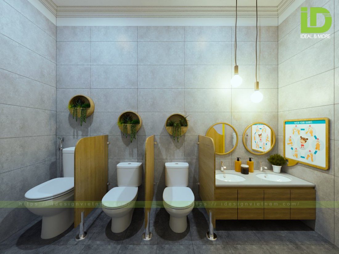 Ý tưởng trang trí cửa nhà vệ sinh mầm non độc đáo | IDESIGN VIỆT NAM