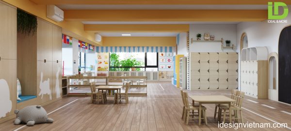 Trang trí lớp học Montessori: Thiết kế trường mầm non Montessori