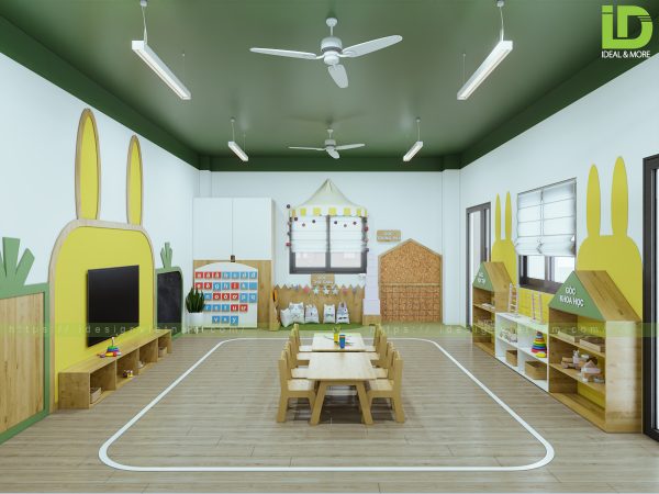 Trang trí lớp học Montessori: Thiết kế trường mầm non Montessori